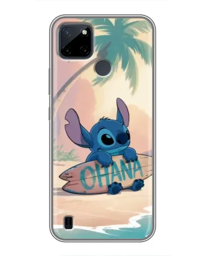 Чехол для Realme C12 с картинкой «Стич на серфе»