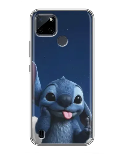 Чехол для Realme C12 с картинкой «Стич в облаках»