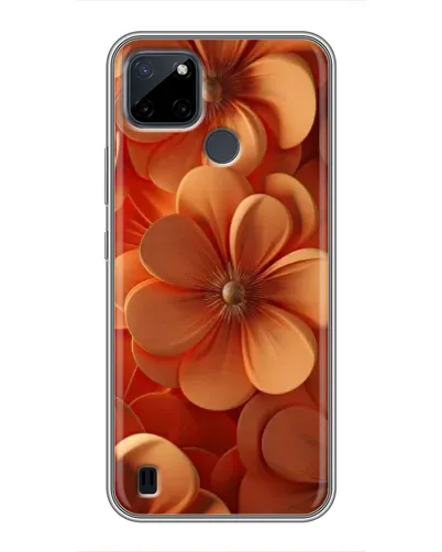 Чохол для Realme C12 з картинкою «Помаранчева макро квітка»