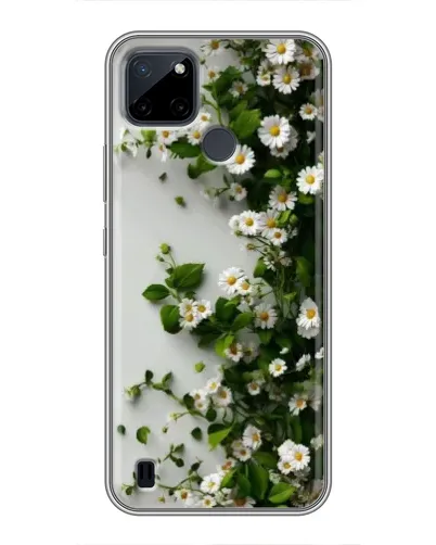 Чохол для Realme C12 з картинкою «Гілка дрібних білих квітів»
