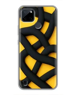 Чохол для Realme C12 з картинкою «Чорне жовте переплетення» Чохол для Realme C12 з картинкою «Чорне жовте переплетення»