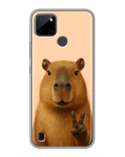 Чехол для Realme C12 с картинкой «Капибара виктория» Чехол для Realme C12 с картинкой «Капибара виктория»