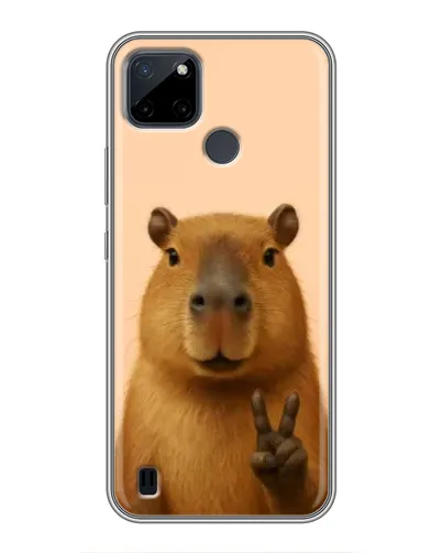 Чехол для Realme C12 с картинкой «Капибара виктория»