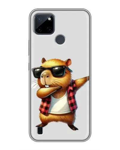 Чехол для Realme C12 с картинкой «Капибара рэпер даб»