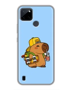 Чехол для Realme C12 с картинкой «Капибара на скейте» Чехол для Realme C12 с картинкой «Капибара на скейте»