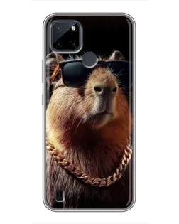 Чехол для Realme C12 с картинкой «Капибара золотая цепь» Чехол для Realme C12 с картинкой «Капибара золотая цепь»