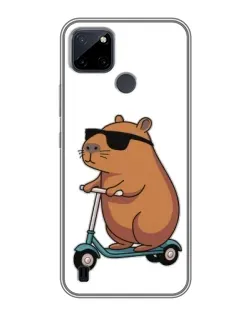 Чехол для Realme C12 с картинкой «Капибара на самокате» Чехол для Realme C12 с картинкой «Капибара на самокате»
