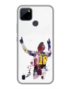 Чохол для Realme C12 з картинкою «Акварельний Мессі Барселона»