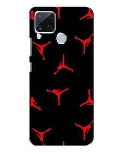 Чехол для Realme C15 с картинкой «Jordan Red Pattern»