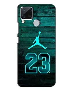 Чехол для Realme C15 с картинкой «Jordan Cyan 23»