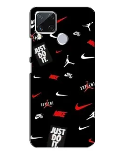 Чехол для Realme C15 с картинкой «Nike Mix Pattern»