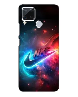 Чохол для Realme C15 з картинкою «Вогняний логотип Nike»