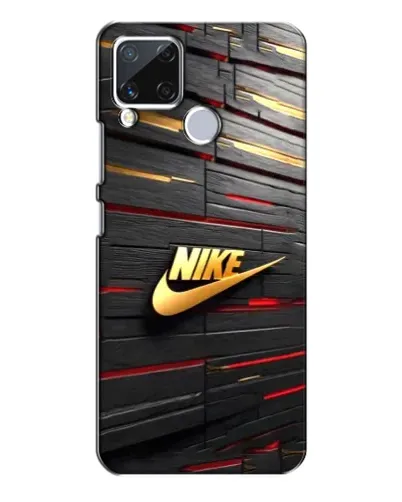 Чохол для Realme C15 з картинкою «Золотий Nike на металі» Чохол для Realme C15 з картинкою «Золотий Nike на металі»