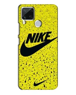 Чохол для Realme C15 з картинкою «Жовтий текстурний Nike»