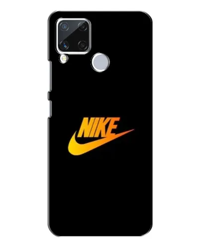 Чохол для Realme C15 з картинкою «Золотий логотип Nike»