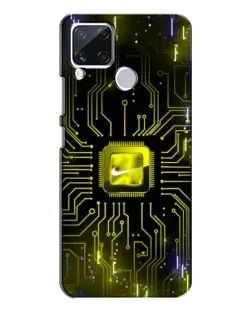 Чохол для Realme C15 з картинкою «Nike — золота іскра»