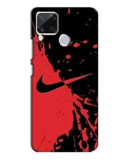 Чохол для Realme C15 з картинкою «Червоні бризки Nike» Чохол для Realme C15 з картинкою «Червоні бризки Nike»