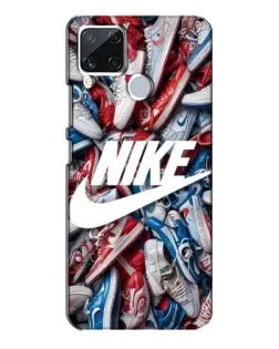 Чехол для Realme C15 с картинкой «Космический Nike Blue»