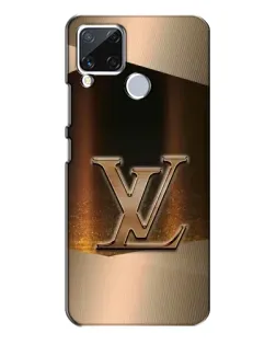 Чохол для Realme C15 з картинкою «LV — золоте сяйво»