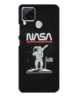 Чохол для Realme C15 з картинкою «NASA — крокуємо по Місяцю»