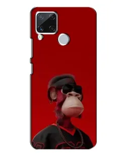 Чехол для Realme C15 с картинкой «Bored Ape в красном»