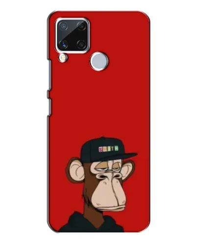 Чохол для Realme C15 з картинкою «Bored Ape — червоний фон» Чохол для Realme C15 з картинкою «Bored Ape — червоний фон»