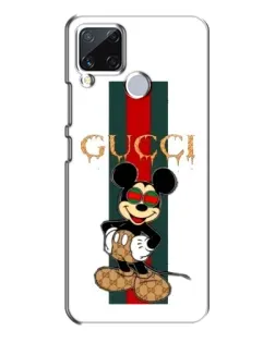 Чохол для Realme C15 з картинкою «Міккі Маус Gucci — смуги»
