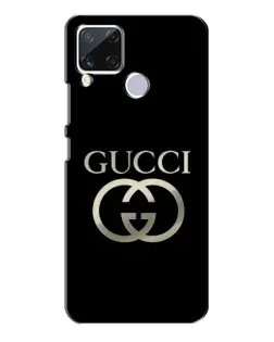 Чохол для Realme C15 з картинкою «Gucci — золото на чорному»