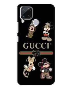 Чохол для Realme C15 з картинкою «Gucci — герої Disney та монограма»