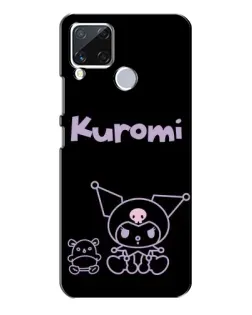 Чехол для Realme C15 с картинкой «Kuromi — черный минимализм»