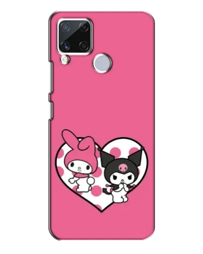 Чехол для Realme C15 с картинкой «Kuromi и My Melody» Чехол для Realme C15 с картинкой «Kuromi и My Melody»