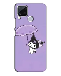 Чехол для Realme C15 с картинкой «Kuromi с зонтиком»