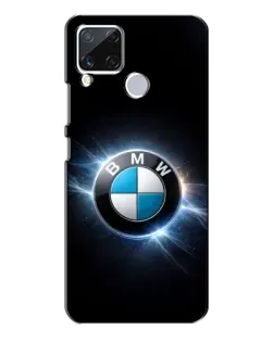 Чехол для Realme C15 с картинкой «BMW — неоновое сияние»
