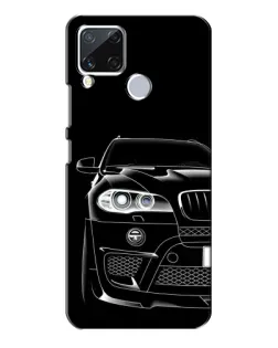 Чехол для Realme C15 с картинкой «Темный силуэт BMW»