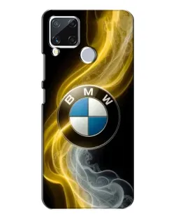 Чехол для Realme C15 с картинкой «Золотистый дым BMW»