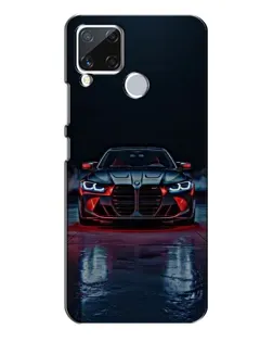Чехол для Realme C15 с картинкой «BMW на мокрой дороге»