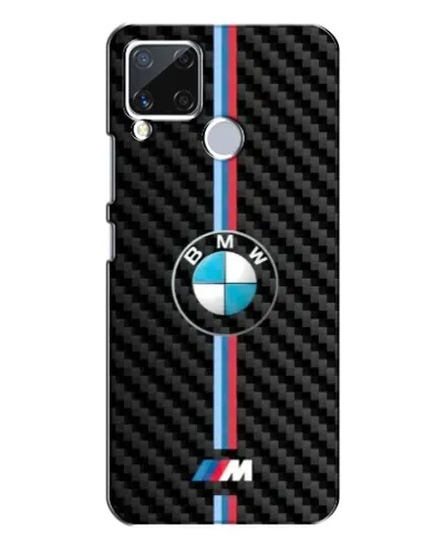 Чехол для Realme C15 с картинкой «Эмблема BMW и карбон» Чехол для Realme C15 с картинкой «Эмблема BMW и карбон»