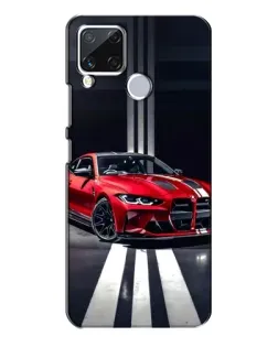 Чехол для Realme C15 с картинкой «Красная BMW на дороге»