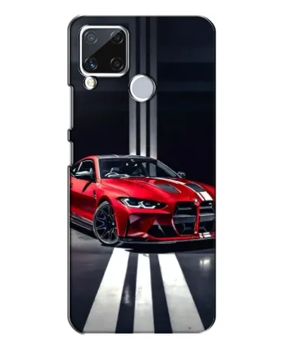 Чехол для Realme C15 с картинкой «Красная BMW на дороге» Чехол для Realme C15 с картинкой «Красная BMW на дороге»