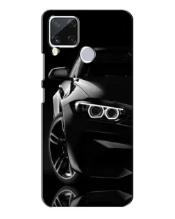 Чохол для Realme C15 з картинкою «Чорна BMW — профіль»