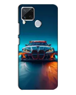 Чохол для Realme C15 з картинкою «BMW — вогні неону»
