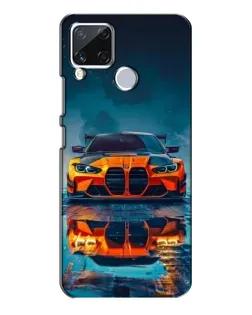 Чохол для Realme C15 з картинкою «BMW — золота емблема»
