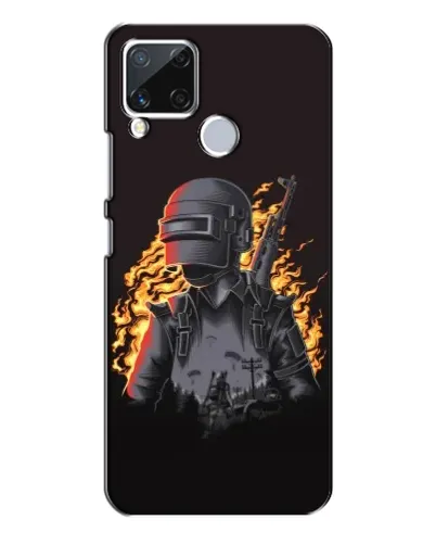 Чехол для Realme C15 с картинкой «PUBG — огненный силуэт» Чехол для Realme C15 с картинкой «PUBG — огненный силуэт»