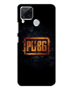 Чехол для Realme C15 с картинкой «PUBG — золотой логотип»