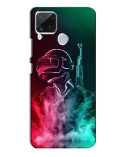 Чехол для Realme C15 с картинкой «PUBG — огненный воин»