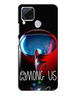 Чехол для Realme C15 с картинкой «Красный импостер — макро»