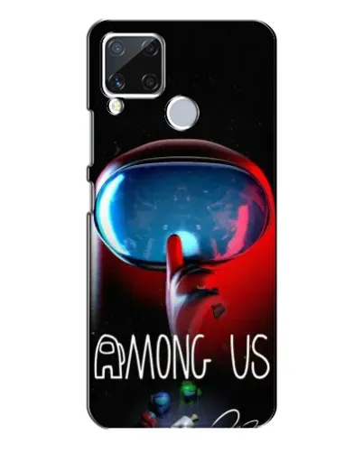 Чехол для Realme C15 с картинкой «Красный импостер — макро» Чехол для Realme C15 с картинкой «Красный импостер — макро»