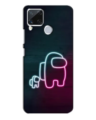 Чехол для Realme C15 с картинкой «Among Us неон-арт» Чехол для Realme C15 с картинкой «Among Us неон-арт»