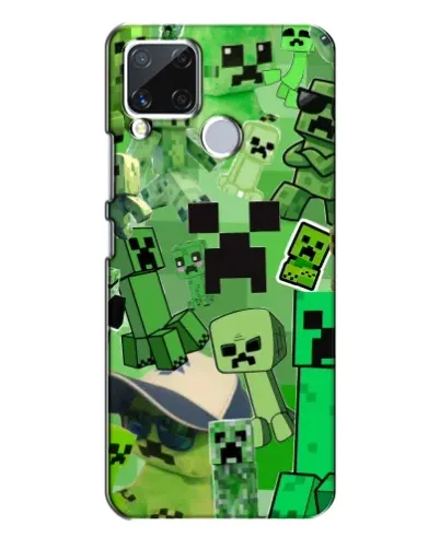 Чехол для Realme C15 с картинкой «Криперы Minecraft» Чехол для Realme C15 с картинкой «Криперы Minecraft»