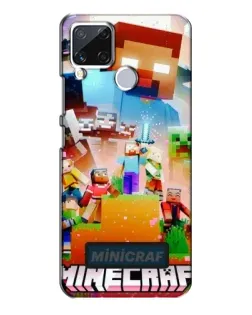Чехол для Realme C15 с картинкой «Minecraft герои игры»